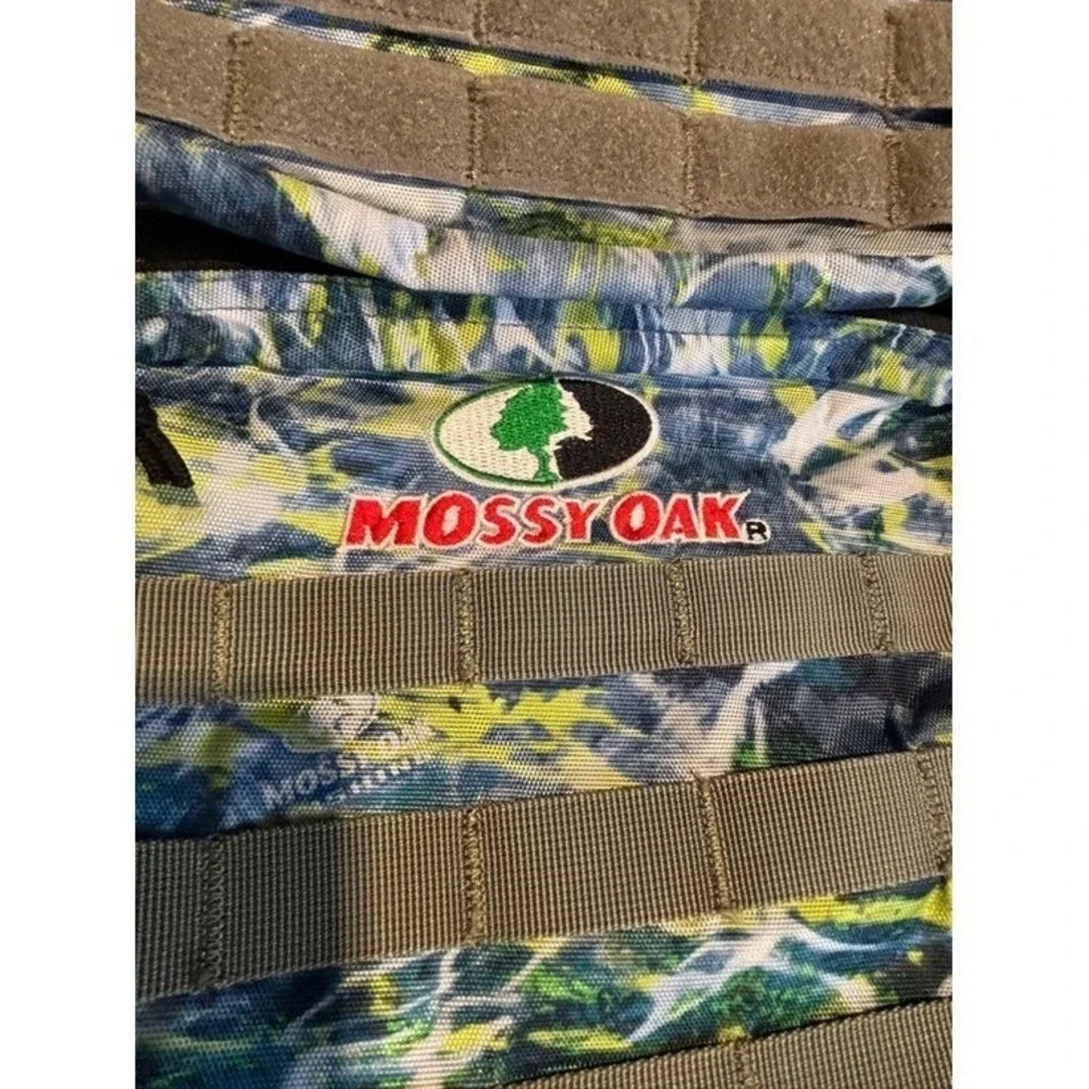 Mossy Oak Backpack Elements Agua Tactical Camo Blue Yellow Fishing Hunting Large